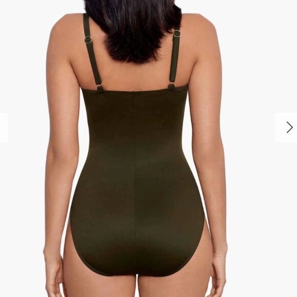 NWT Miraclesuit Mystique One Piece in Nori Green Size 10 - Picture 4 of 7